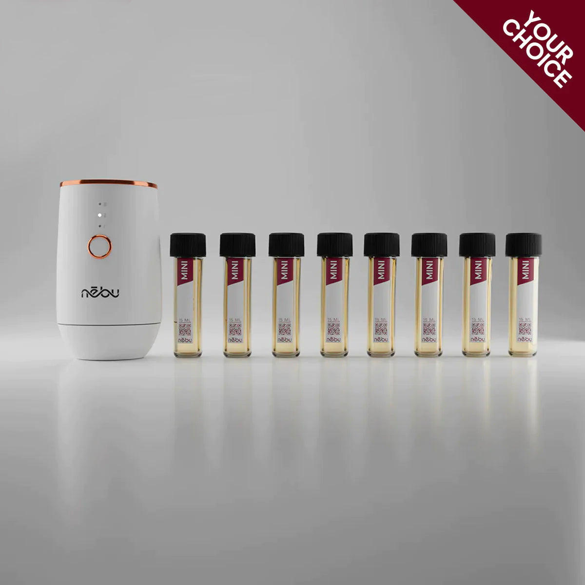 NL50 portable diffuser bundle with 8 mini fragrance bottles